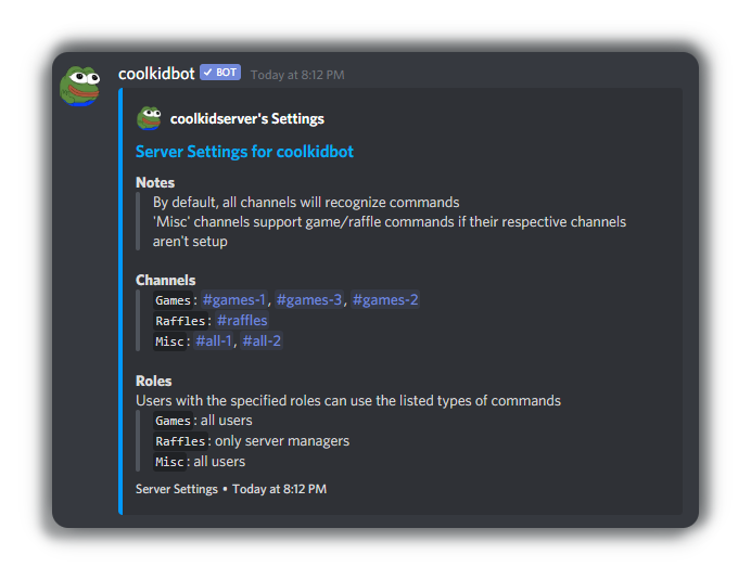Setup Menu For Games